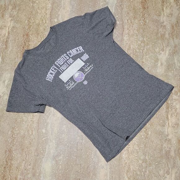 OLD TYME HOCKEY BUFFALO SABERS FIGHT FOR CANCER TEE SIZE LARGE - Picture 2 of 4